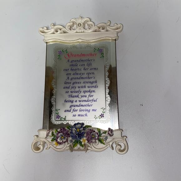 2007 Treasured Reflections Grandmother Mirror Sign Plaque Frame - Picture 1 of 5